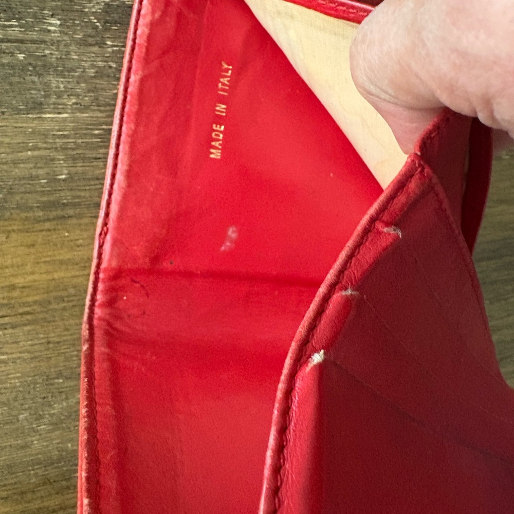 VINTAGE CHANEL WALLET Red Italy - Picture 8 of 17